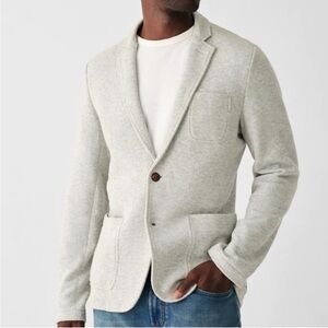 Faherty Inlet Knit Blazer in Heather Gray sz L